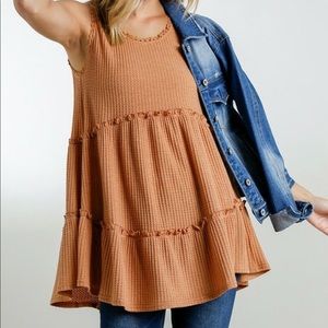 Umgee waffle knit top. Perfect condition!